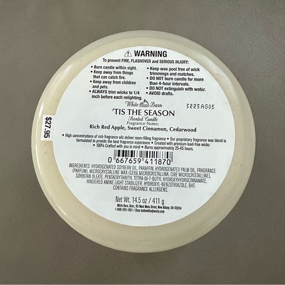 NEW TIS THE SEASON BATH & BODY WORKS WHITE BARN COLLECTION 3 WICK SOY WAX CANDLE - Picture 5 of 6